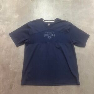 Vintage Y2K Tommy Hilfiger mesh‎ mens blue jersey tshirt
